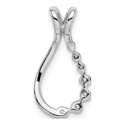 14K White Gold 1/6 ct tw Diamond Teardrop Slide Pendant – view 4
