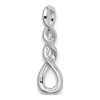 10K White Gold 1/8 ct tw Diamond Twist Slide Pendant – view 3