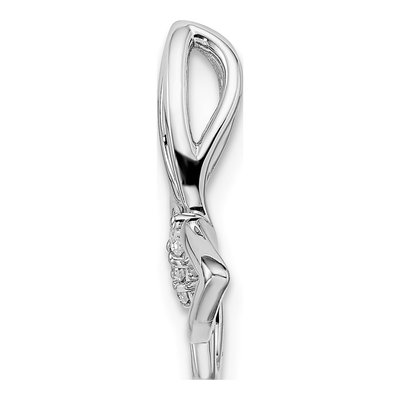 10K White Gold 1/20 ct tw Diamond Butterfly Slide Pendant – view 2