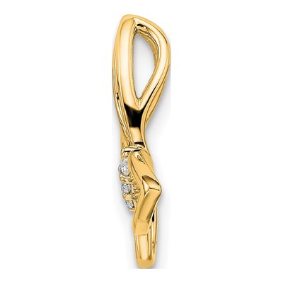 14K Yellow Gold Diamond Butterfly Slide Pendant – view 3