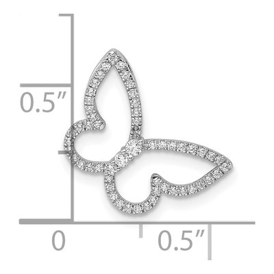 14K White Gold 0.22 ct tw Diamond Butterfly Slide Pendant – view 4