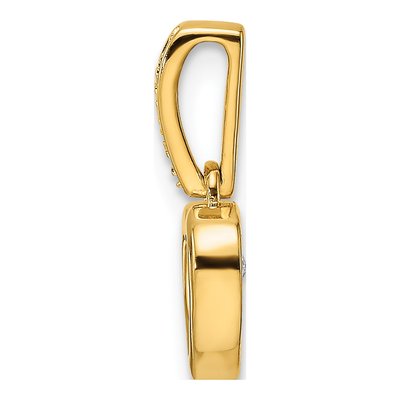 14K Yellow Gold 1/10 ct tw Diamond Heart Pendant – view 2
