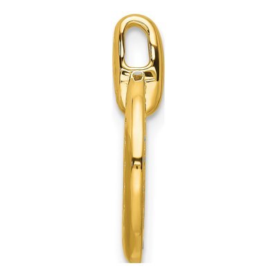 14K Yellow Gold 1/4 ct tw Diamond Circle Slide Pendant – view 2