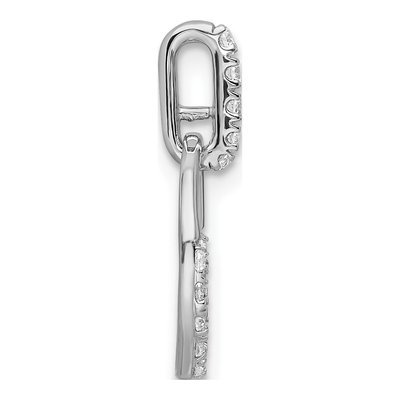 10K White Gold 1/4 ct tw Diamond Circle Pendant – view 2