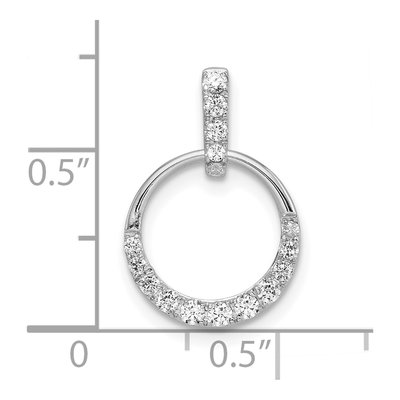 10K White Gold 1/4 ct tw Diamond Circle Pendant – view 4