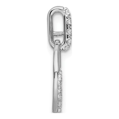 14K White Gold 1/4 ct tw Diamond Circle Pendant – view 3