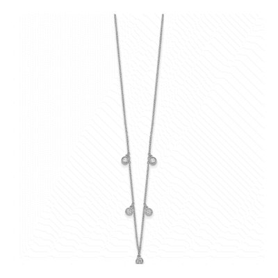 14K White Gold 3/8 ct tw Diamond 5-Station Necklace – view 3