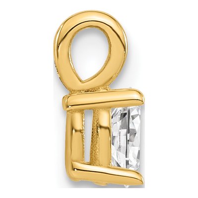 14K Yellow Gold 1/3 ct tw Lab-Grown Diamond Oval Pendant – view 2