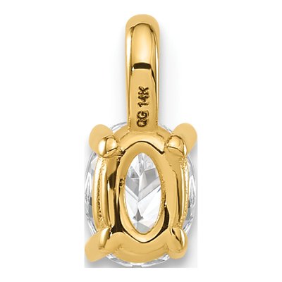 14K Yellow Gold 1/3 ct tw Lab-Grown Diamond Oval Pendant – view 3