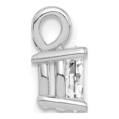 14K White Gold 1/2 ct tw Lab-Grown Diamond Oval Pendant – view 2