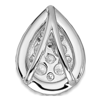 14K White Gold 5/8 ct tw Lab-Grown Diamond Teardrop Slide Pendant – view 3