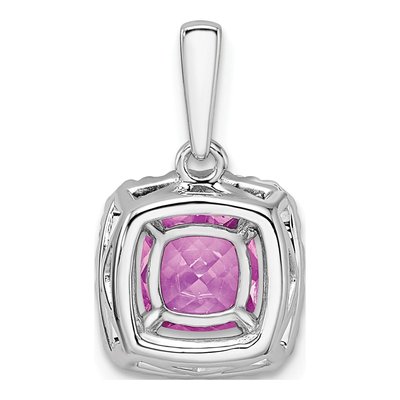 14K White Gold 1/4 ct tw Lab-Grown Diamond Halo Pendant – view 4