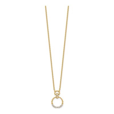 14K Yellow Gold 1/4 ct tw Lab-Grown Diamond Circle Necklace – view 3