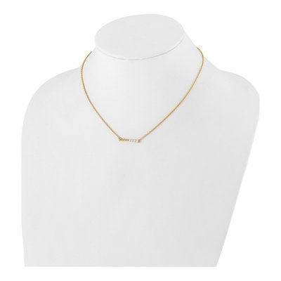14K Yellow Gold 1/4 ct tw Lab-Grown Diamond Bar Necklace – view 4