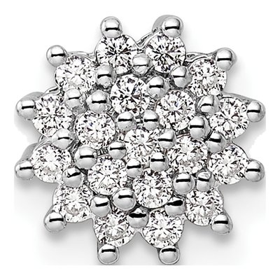 14K White Gold 1/4 ct tw Lab-Grown Diamond Slide Pendant