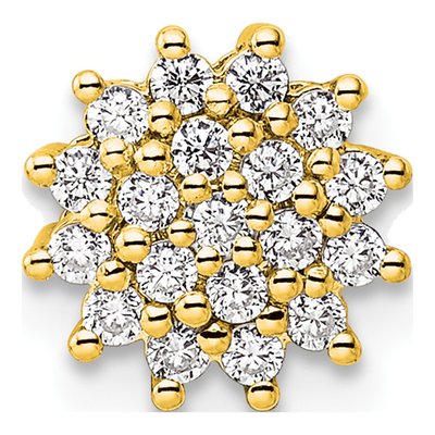 14K Yellow Gold 1/4 ct tw Lab-Grown Diamond Slide Pendant