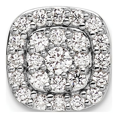 14K White Gold 3/8 ct tw Lab-Grown Diamond Slide Pendant