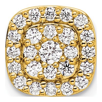 14K Yellow Gold 3/8 ct tw Lab-Grown Diamond Slide Pendant