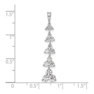14K White Gold 1 ct tw Lab-Grown Diamond Slide Pendant – view 4