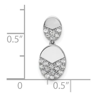 14K White Gold 1/5 ct tw Lab-Grown Diamond Slide Pendant – view 4