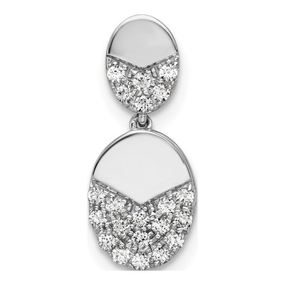 14K White Gold 1/5 ct tw Lab-Grown Diamond Slide Pendant
