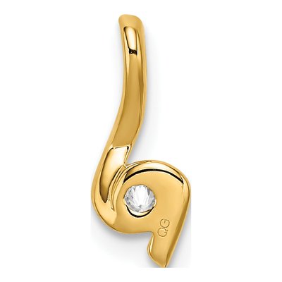 14K Yellow Gold 1/10 ct tw Lab-Grown Diamond Fashion Pendant – view 3