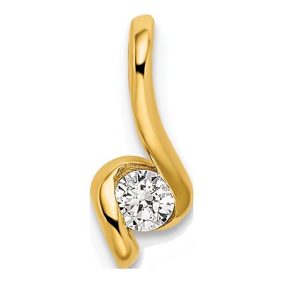 14K Yellow Gold 1/10 ct tw Lab-Grown Diamond Fashion Pendant