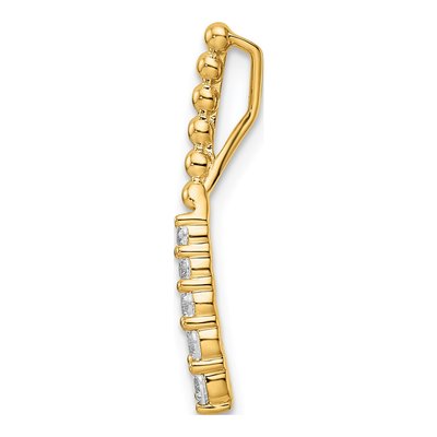 14K Yellow Gold 1/5 ct tw Lab-Grown Diamond Bar Slide Pendant – view 3