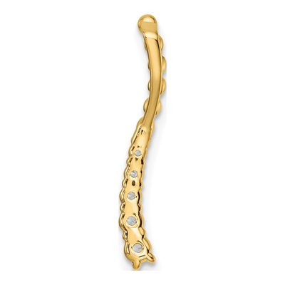 14K Yellow Gold 1/5 ct tw Lab-Grown Diamond Bar Slide Pendant – view 4