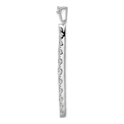 14K White Gold 1 ct tw Lab-Grown Diamond Bar Pendant – view 2