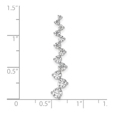 14K White Gold 1 ct tw Lab-Grown Diamond Bar Slide Pendant – view 4