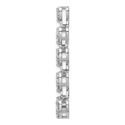 14K White Gold 1 ct tw Lab-Grown Diamond Heart Bar Slide Pendant – view 2