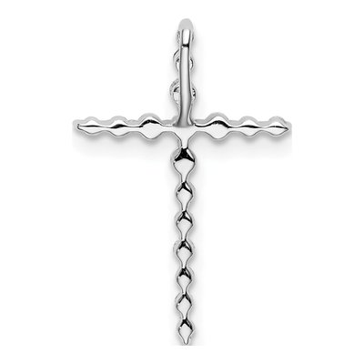 14K White Gold 1/6 ct tw Lab-Grown Diamond Cross Slide Pendant – view 4