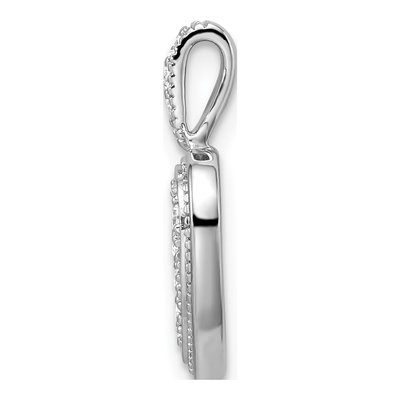 14K White Gold 3/8 ct tw Lab-Grown Diamond Heart Pendant – view 2