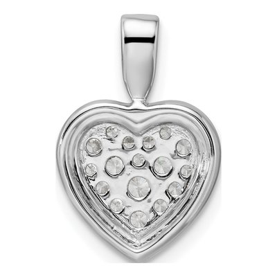 14K White Gold 3/8 ct tw Lab-Grown Diamond Heart Pendant – view 3