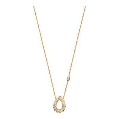 14K Yellow Gold 3/4 ct tw Lab-Grown Diamond Teardrop Necklace – view 3