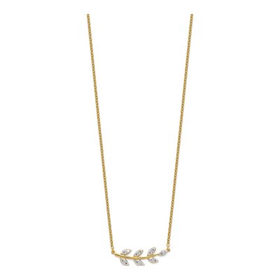 14K Yellow Gold 3/8 ct tw Lab-Grown Diamond Branch Necklace – view 3