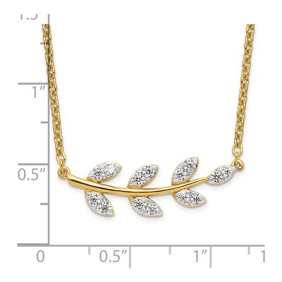 14K Yellow Gold 3/8 ct tw Lab-Grown Diamond Branch Necklace – view 4