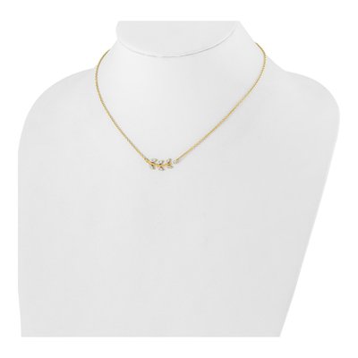14K Yellow Gold 3/8 ct tw Lab-Grown Diamond Branch Necklace – view 5