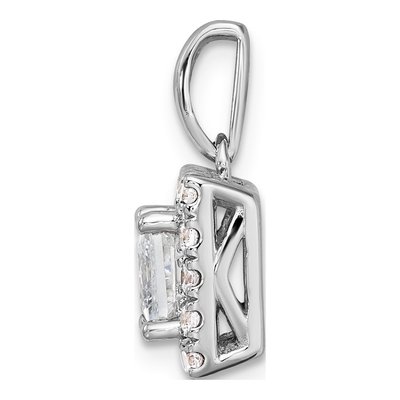 14K White Gold 0.4 ct tw Lab-Grown Diamond Princess Shape Pendant – view 2