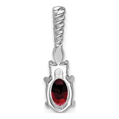 14K White Gold 0.09 ct tw Garnet & Diamond Slide Pendant – view 3