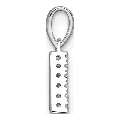 14K White Gold 1/20 ct tw Diamond Letter A Pendant – view 3