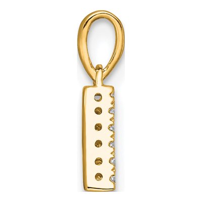 14K Yellow Gold 1/20 ct tw Diamond Letter A Pendant – view 3