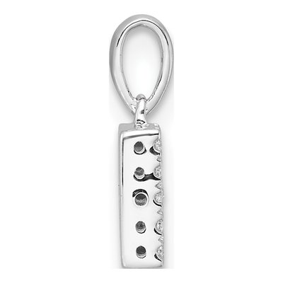 14K White Gold 0.09 ct tw Diamond Letter B Pendant – view 3