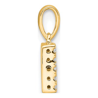14K Yellow Gold 0.09 ct tw Diamond Letter B Pendant – view 3