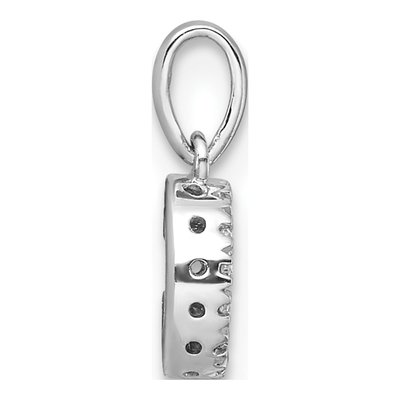 14K White Gold Diamond Letter C Pendant – view 3