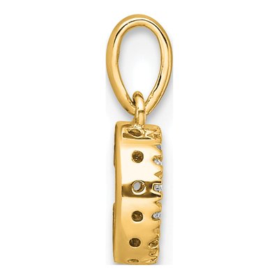 14K Yellow Gold Diamond Letter C Pendant – view 3