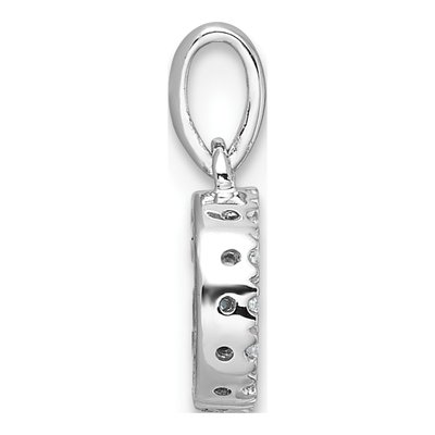 14K White Gold 1/15 ct tw Diamond Letter G Pendant – view 3