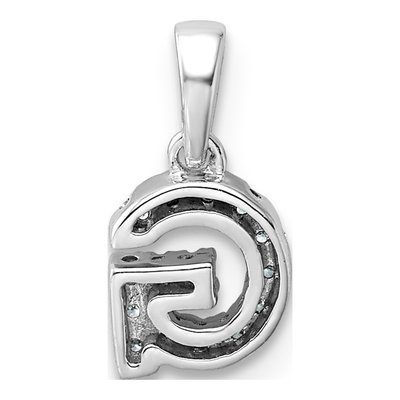 14K White Gold 1/15 ct tw Diamond Letter G Pendant – view 4