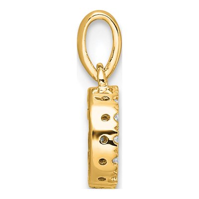 14K Yellow Gold 1/15 ct tw Diamond Letter G Pendant – view 3